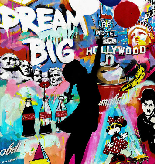 Pop Art Dream big Hollywood Leinwand Bilder Wandbilder - Hochwertiger Kunstdruck B8184