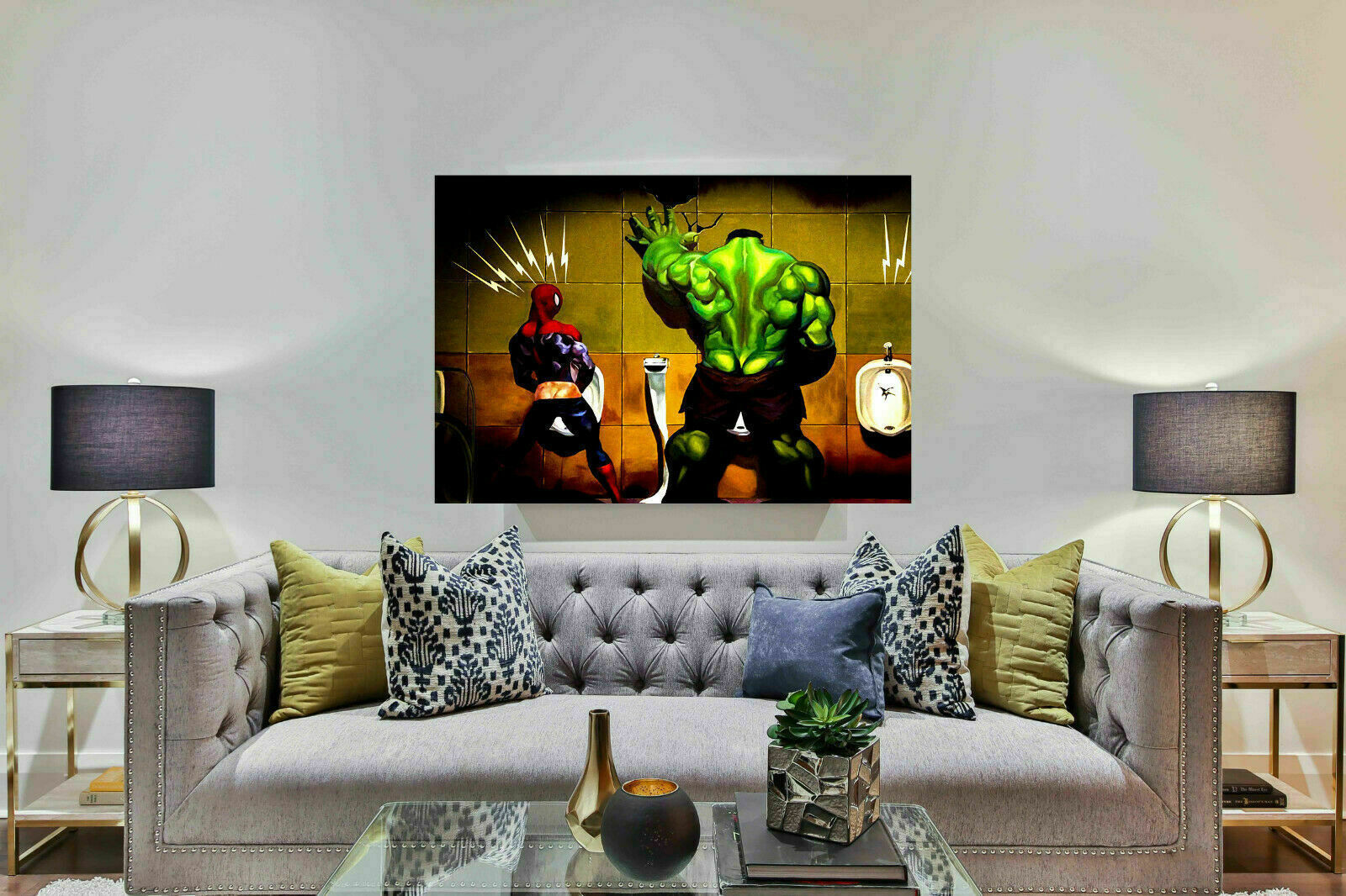 Pop Art FunnyHulk Leinwand Bilder Wandbilder - Hochwertiger Kunstdruck B8016