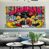 Pop Art Micky Maus Minnie Leinwand Bilder Wandbilder - Hochwertiger Kunstdruck B8167