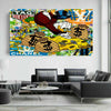 Pop Art Donald Duck Geld Leinwand Bilder Wandbilder - Hochwertiger Kunstdruck B8024