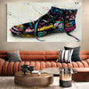 Abstrakte Schuhe Sneaker Leinwand Bilder Wandbilder - Hochwertiger Kunstdruck B8045