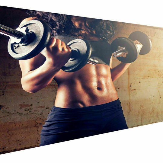 Leinwand Sport Fitness Hantel Muskeln Bilder Wandbilder -Hochwertiger Kunstdruck P5238