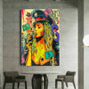 Pop Art Leinwand Frauen Lifestyle Bilder Wandbilder - Hochwertiger Kunstdruck B8136