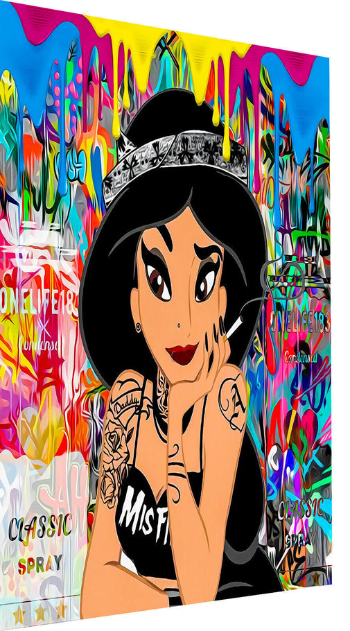 Leinwand Bilder Prinzessin Jasmin Pop Art Wandbilder - Hochwertiger Kunstdruck B8207