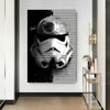 Star Wars Abstrakt Gesicht Leinwand Bilder Wandbilder - Hochwertiger Kunstdruck B8112