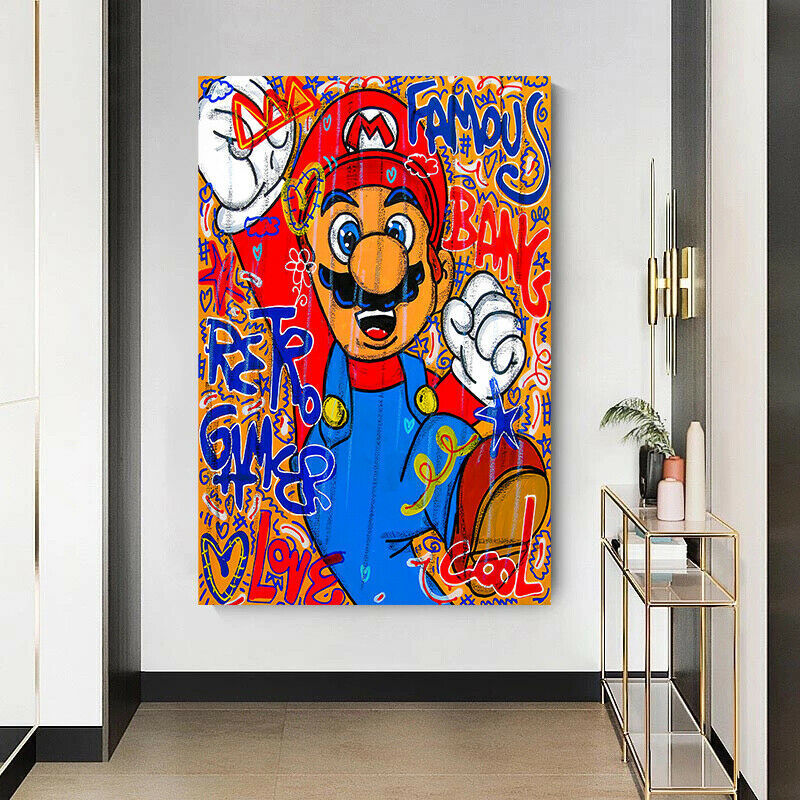 Pop Art Mario Kart Spiel Leinwand Bilder Wandbilder - Hochwertiger Kunstdruck B8131