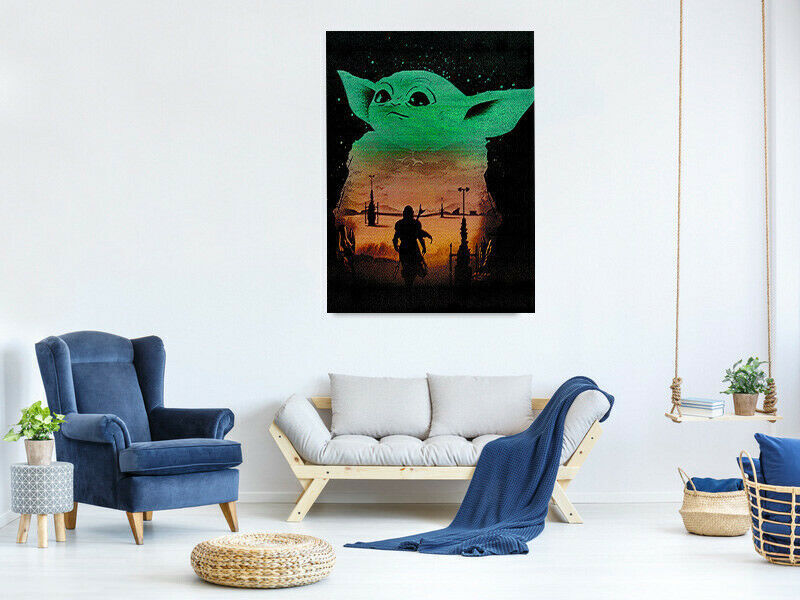 Star Wars Grogu Leinwand Bilder Wandbilder - Hochwertiger Kunstdruck P5368