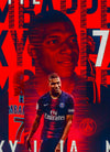 Leinwand Bilder Wandbilder Sport Fußball Kylian Mbappe  -Hochwertiger Kunstdruck A3225