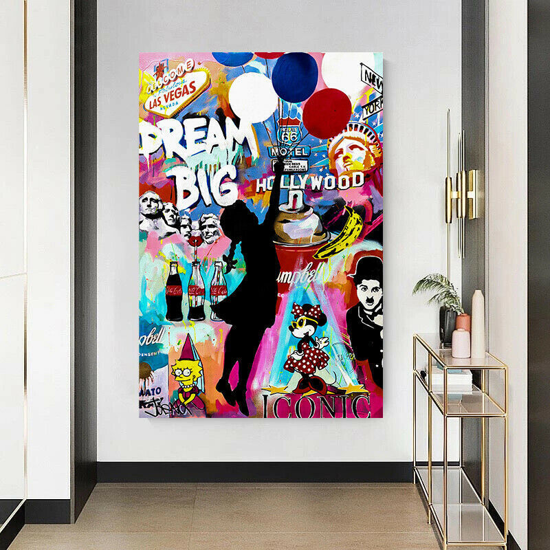 Pop Art Dream big Hollywood Leinwand Bilder Wandbilder - Hochwertiger Kunstdruck B8184