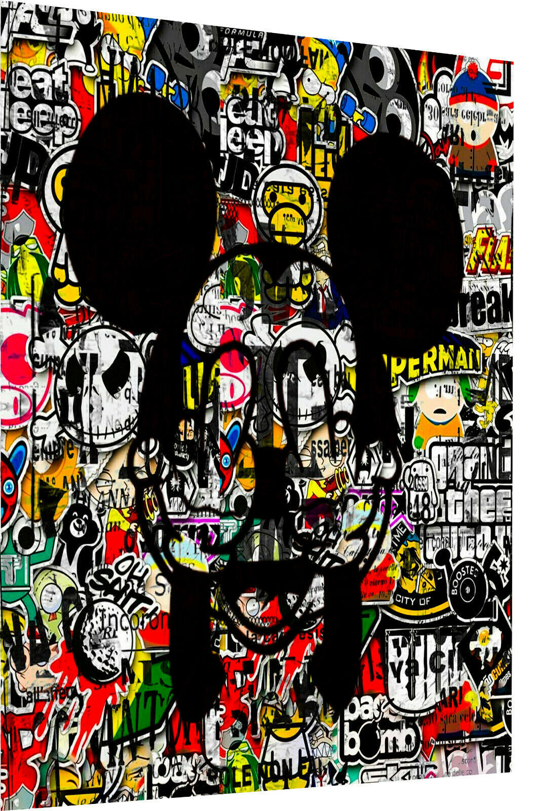 Pop Art Micky Maus Funny Leinwand Bilder Wandbilder - Hochwertiger Kunstdruck B8105