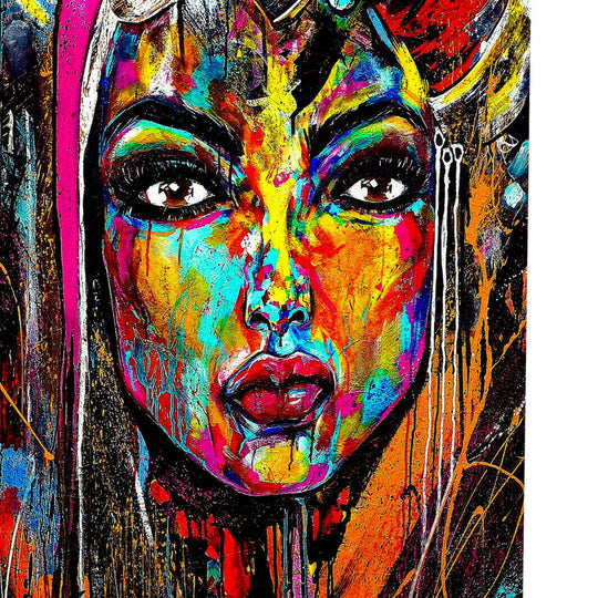 Leinwand Bilder Abstrakt Kunst Gesicht Wandbilder - Hochwertiger Kunstdruck A3821