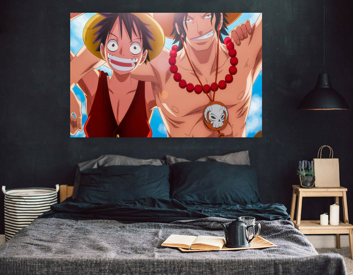 Leinwand Anime One Piece Ace Bilder Wandbilder - Hochwertiger Kunstdruck A3723