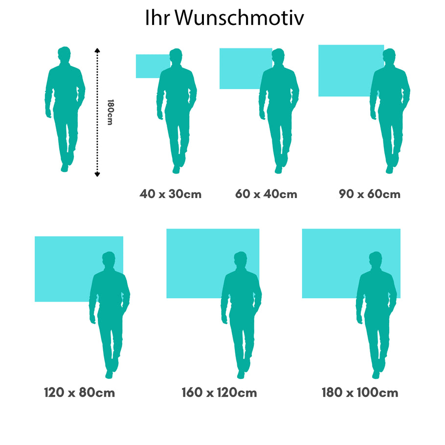 Leinwand WUNSCHMOTIV Wandbilder - Hochwertiger Kunstdruck